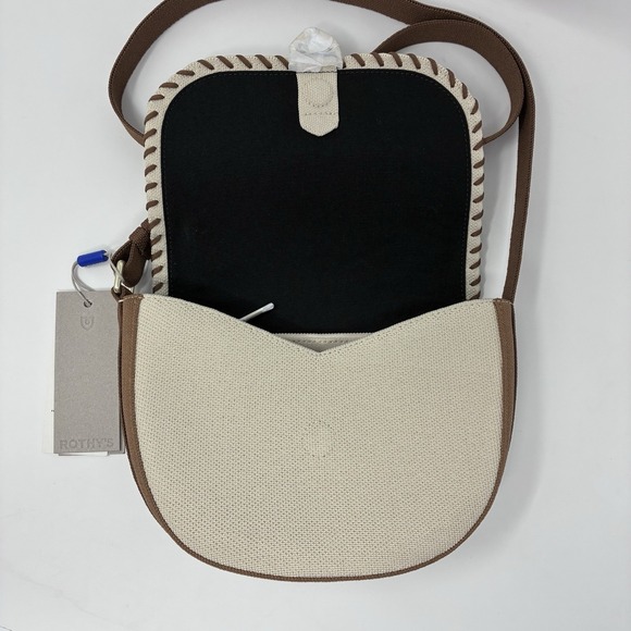 Rothy's The Saddle Bag Flat White $189 MSRP 6x9x7" Crossbody NWT - Picture 5 of 16